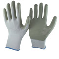 NMSAFETY 13G barato forro de nylon / poliéster gris recubierto de nitrilo guantes de seguridad de trabajo